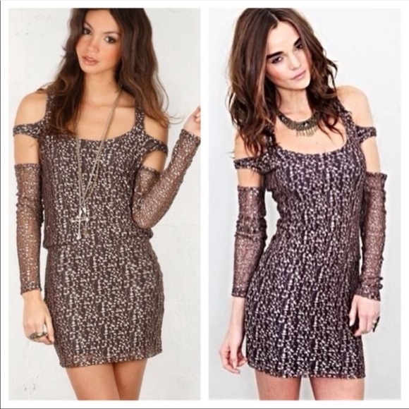 Nightcap Dresses & Skirts - NWT Nightcap by Carisa Rene Metallic Cheetah Dress